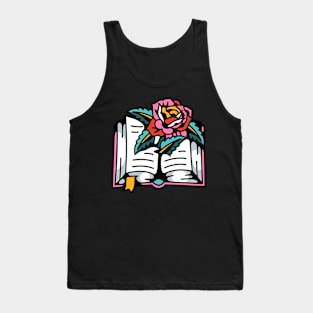 Book and flower Tank Top